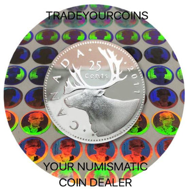 2011 Canada Sterling Silver Quarter Proof Caribou - 25 Cents
