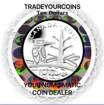 2011 Canada Fine Silver Proof $10 Boreal Forest Ten Dollars