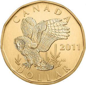 2011 Canada Specimen  Loonie Dollar- Great Grey Owl