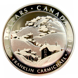 2012 20 Dollars Fine Silver Coin, Houses, Cobalt, Franklin Carmichael