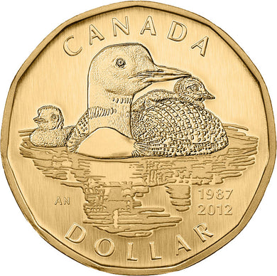 2012 Canada Specimen Loonie,  Loon With Chicks
