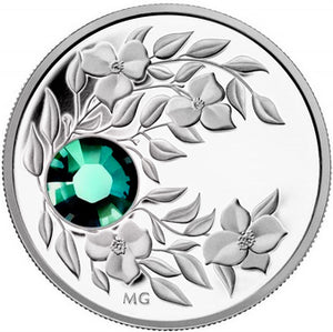 2012 $3 Three Dollars-Birthstone Collection-May-Emerald