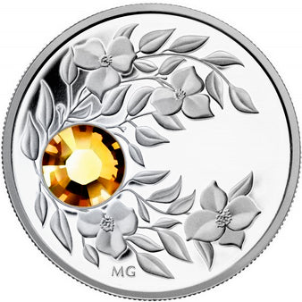 2012 $3 Three Dollars-Birthstone Collection-November-Topaz