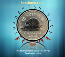 2012 Canada Five Cents Specimen Nickel Beaver