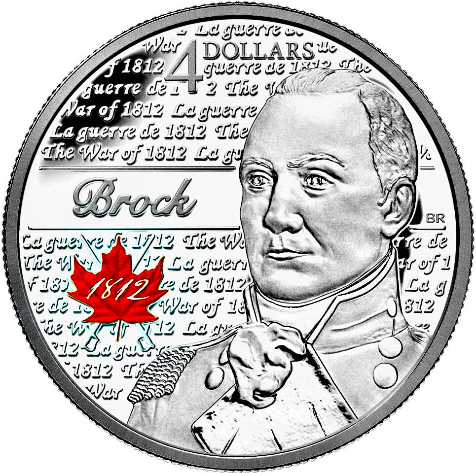2012 $4 Four Dollars-The heroes of 1812 series-Sir Isaac Brock