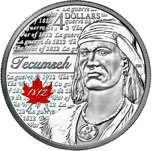 2012 $4 Four Dollars-The heroes of 1812 series-Tecumseh
