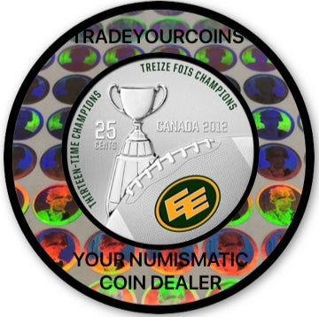 2012 Canada Cupronickel Quarter - 25 Cents Canadian football League-Edmonton Eskimos
