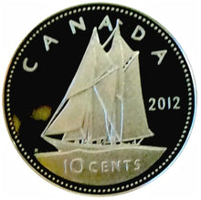 2012 Canada Ten Cents Silver proof Heavy cameo