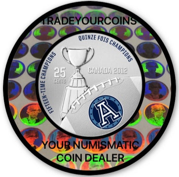 2012 Canada Cupronickel Quarter - 25 Cents Canadian football League-Toronto Argonauts