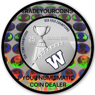 2012 Canada Cupronickel Quarter - 25 Cents Canadian football League-Winnipeg Blue Bombers