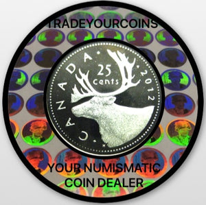 2012 Canada Nickel Quarter Proof Caribou - 25 Cents