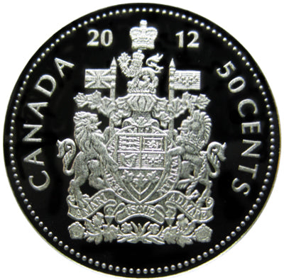2012 Canada Fifty Cents Nickel proof Heavy cameo