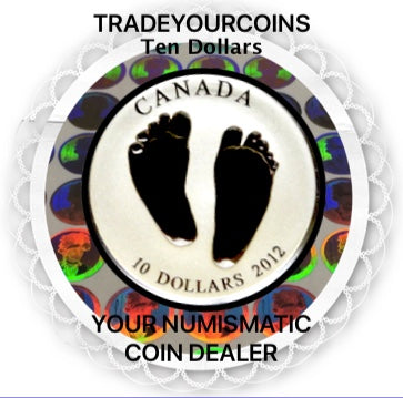 2012 Canada Fine Silver Proof $10 Welcome to the World, Ten Dollars