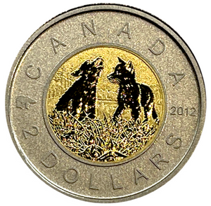 2012 Canada Specimen Twoonie, Nickel Two Dollars-Wolf Cubs