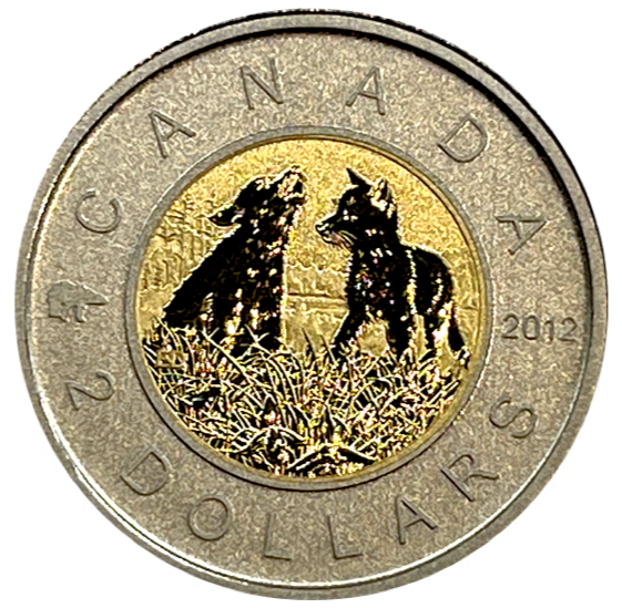 2012 Canada Specimen Twoonie, Nickel Two Dollars-Wolf Cubs