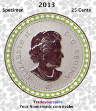 2013 Canada Nickel Quarter Specimen Caribou - 25 Cents
