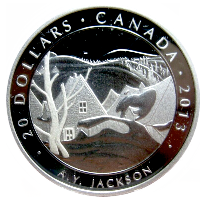 2013 20 Dollars Fine Silver Coin, Saint-Tite-des-Caps, A. Y. Jackson