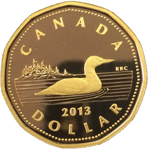 2013 Canada Silver Proof Loonie Dollar