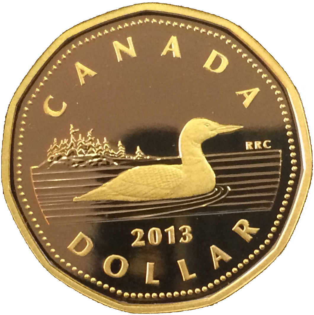 2013 Canada Silver Proof Loonie Dollar