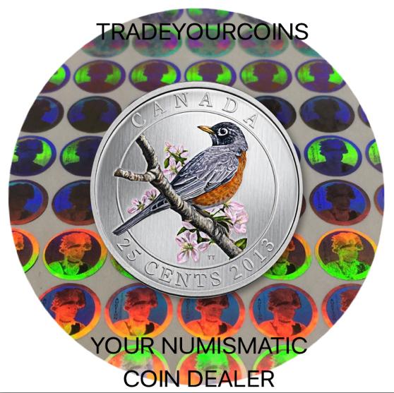 2013 Canada Nickel Quarter - 25 Cents Birds of Canada Series, American Robin