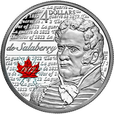 2012 $4 Four Dollars-The heroes of 1812 series-Charles-Michel de Salaberry