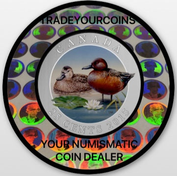 2013 Canada Cupronickel Quarter - 25 Cents Ducks of Canada-Wood Duck