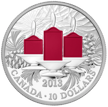 2013 Canada Fine Silver $10 Holiday Candles