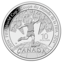 2014 Canada Fine Silver $10 FIFA "World Cup"