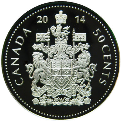 2014 Canada Fifty Cents Nickel proof Heavy cameo
