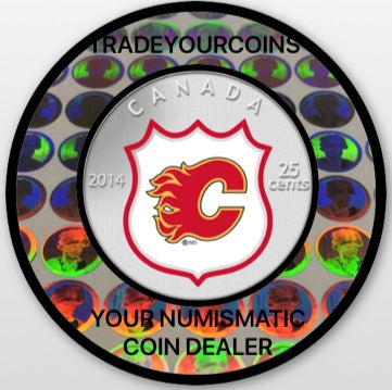 2014 Canada Cupronickel Quarter - 25 Cents-National Hockey League-Calgary Flames