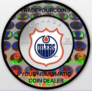 2014 Canada Cupronickel Quarter - 25 Cents-National Hockey League-Edmonton Oilers