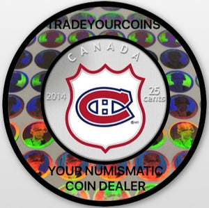 2014 Canada Cupronickel Quarter - 25 Cents-National Hockey League-Montreal Canadiens