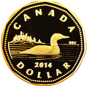 2014 Canada Silver Proof Loonie Dollar