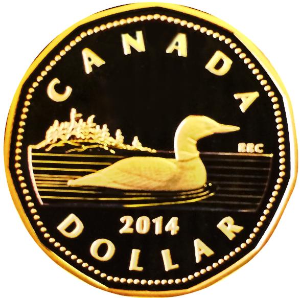 2014 Canada Nickel Proof Loonie Dollar