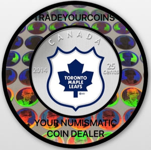 2014 Canada Cupronickel Quarter - 25 Cents-National Hockey League-Toronto Maple Leafs