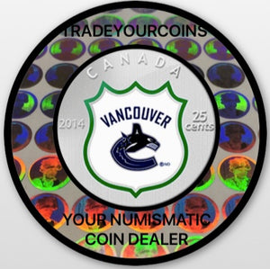 2014 Canada Cupronickel Quarter - 25 Cents-National Hockey League-Vancouvers Canucks