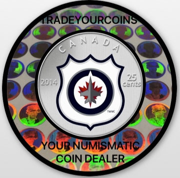 2014 Canada Cupronickel Quarter - 25 Cents-National Hockey League-Winnipeg Jets