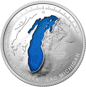 2015 1 oz. Fine Silver Coins - The Great Lakes 5-Coin Set