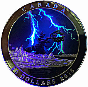 2015 Twenty Dollars Fine Silver, Weather Phenomenon-Summer Storm
