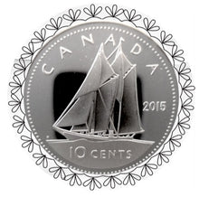 2015 Canada Ten Cents Silver proof Heavy cameo