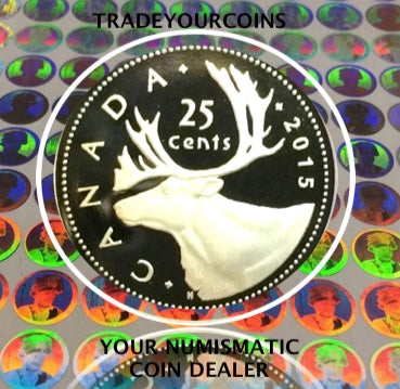 2015 Canada Sterling Silver Quarter Proof Caribou - 25 Cents
