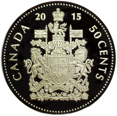 2015 Canada Fifty Cents Nickel proof Heavy cameo