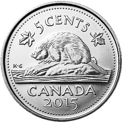 2015 Canada Five Cents Nickel proof Heavy cameo