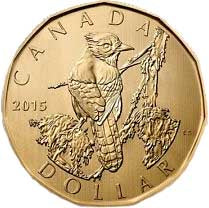 2015 Canada Specimen  Loonie Blue Jay