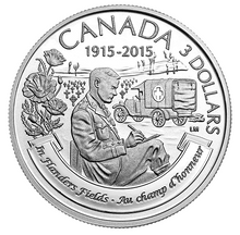2015 Canada 3$ Fine Silver Coin - 100TH Anniversary of In Flanders Fields