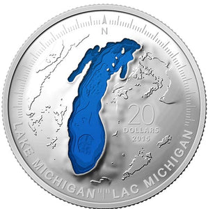 2015 1 oz. Fine Silver Coins - The Great Lakes 5-Coin Set