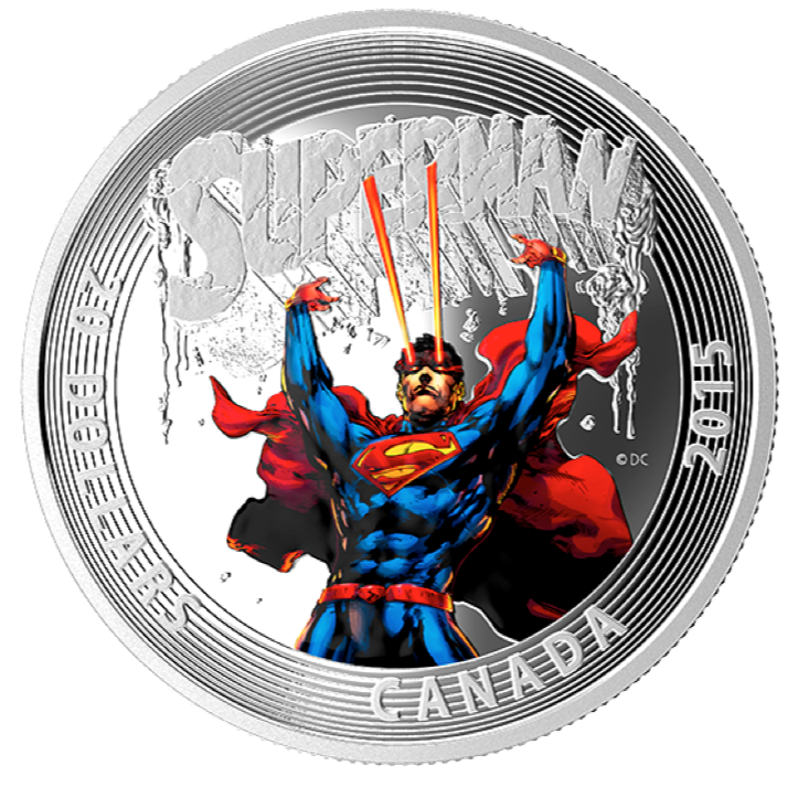 2015 20 Dollars Fine Silver Iconic Comic Book Cover-Superman #28