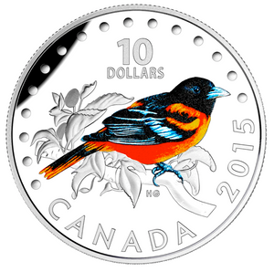 2015 $10 Colourful Songbirds of canada-The Baltimore Oriole