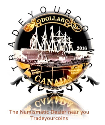 2016  Canada Silver Gold Plated Proof Dollar-150th Anniversary  of the Transatlantic Cable