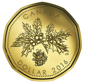 2016 Canada Uncirculated Loonie Dollar from Holiday Gift Set
